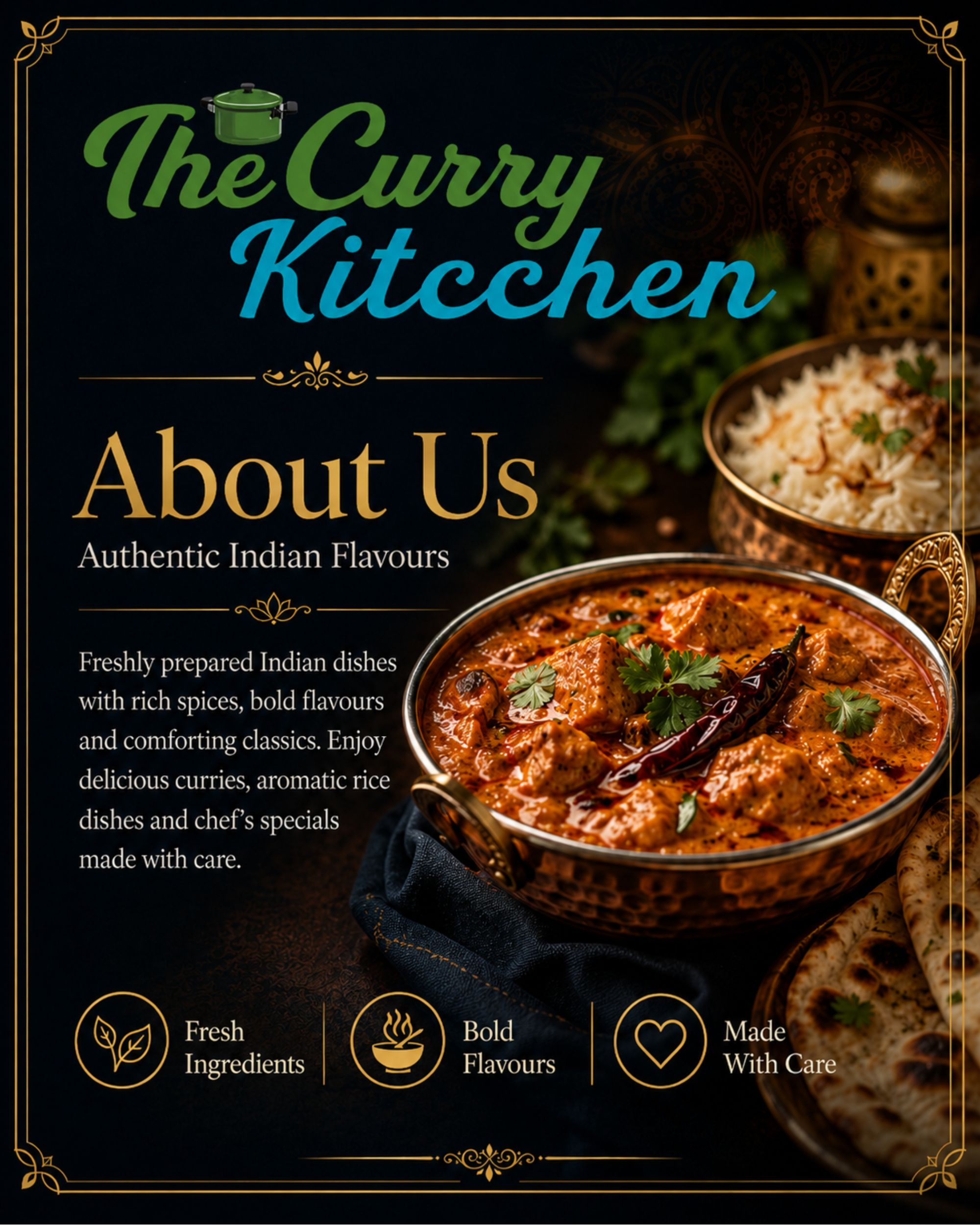Fresh Indian food from The Curry Kitchen Cwmbran